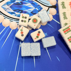 Ice Blue Haze Mahjong Tiles