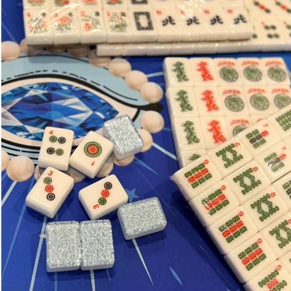 Ice Blue Haze Mahjong Tiles