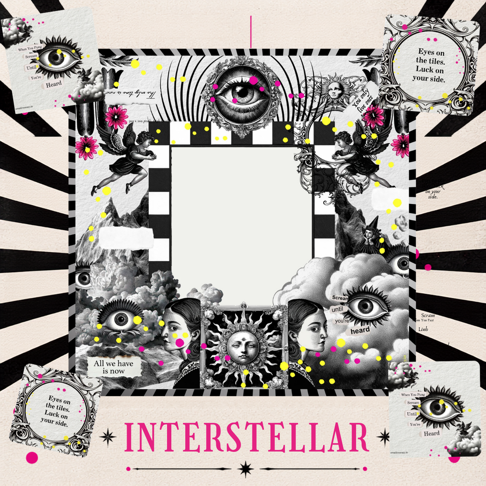 Mahjong Mat and Coaster Combo - Interstellar