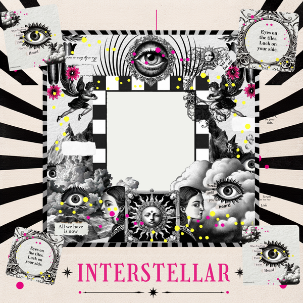 Mahjong Mat and Coaster Combo - Interstellar
