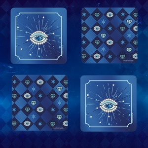 Cosmic Evil Eye Coasters - Set of 4