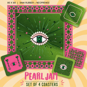 Mahjong Mat and Coaster Combo - Pearl Jam