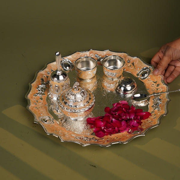 Enamel Pooja Thali