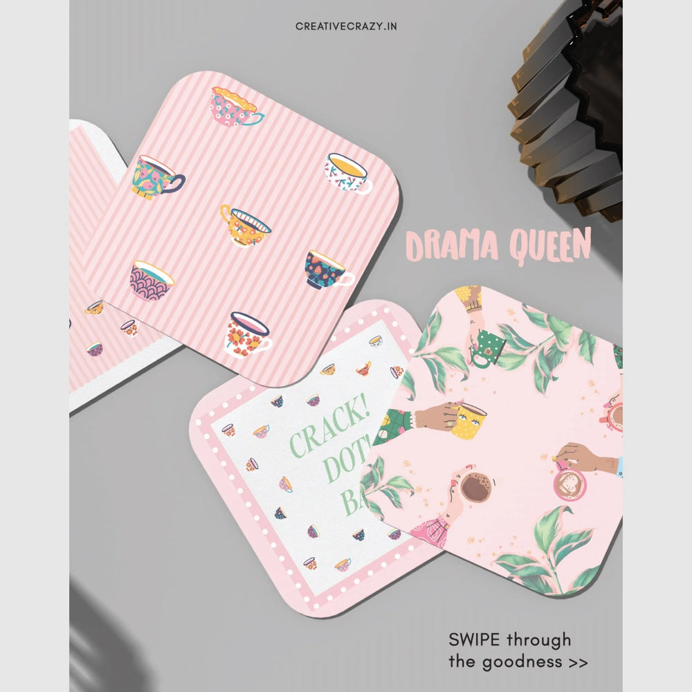 Drama Queen Coasters - Set of 4