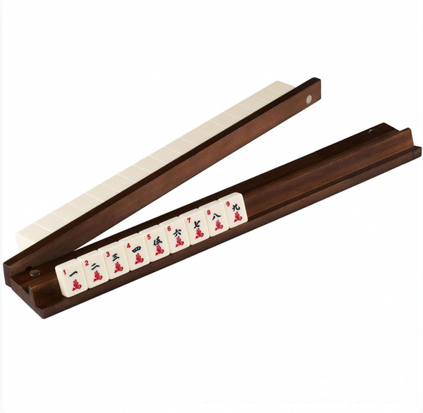 Wooden Magnetic Mahjong Racks - Walnut