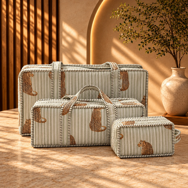 Yellow Zanzibar Quilted Bags - Set of 3