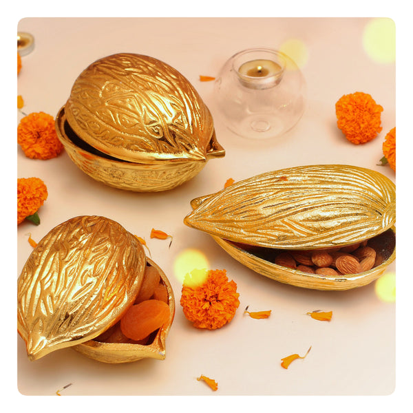 Walnut Decor Container with Lid