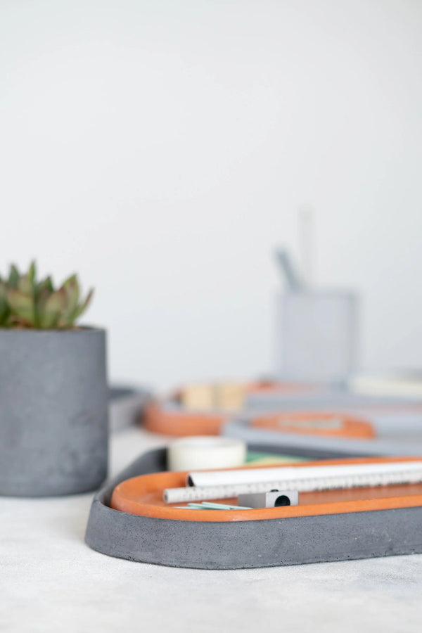 Triangle Concrete Platter set (3 pieces)