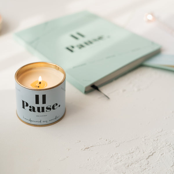 Pause Journal + Candle combo