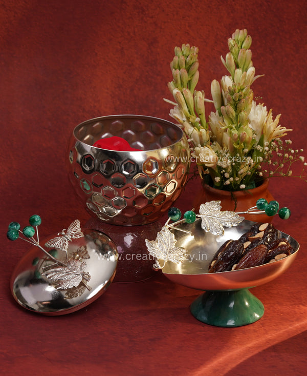 Silver Plated Resin Trays and Jars