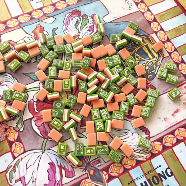 Melon Grove - Premium Tri Colour Mahjong Tiles
