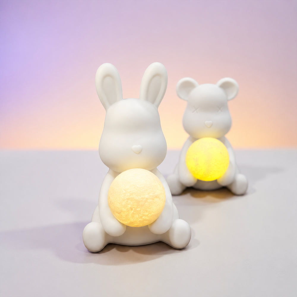Moon Glow Bunny Lamp + Piggy Bank