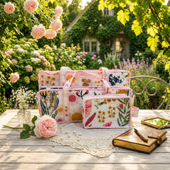 White Zanzibar Quilted Bags - Set of 3