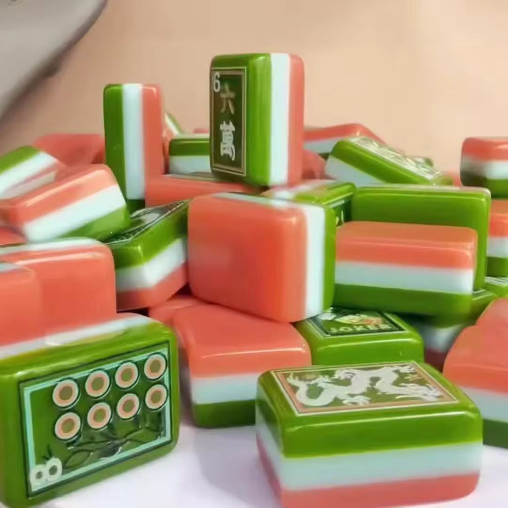 Melon Grove - Premium Tri Colour Mahjong Tiles