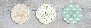 Rain - Round Tags